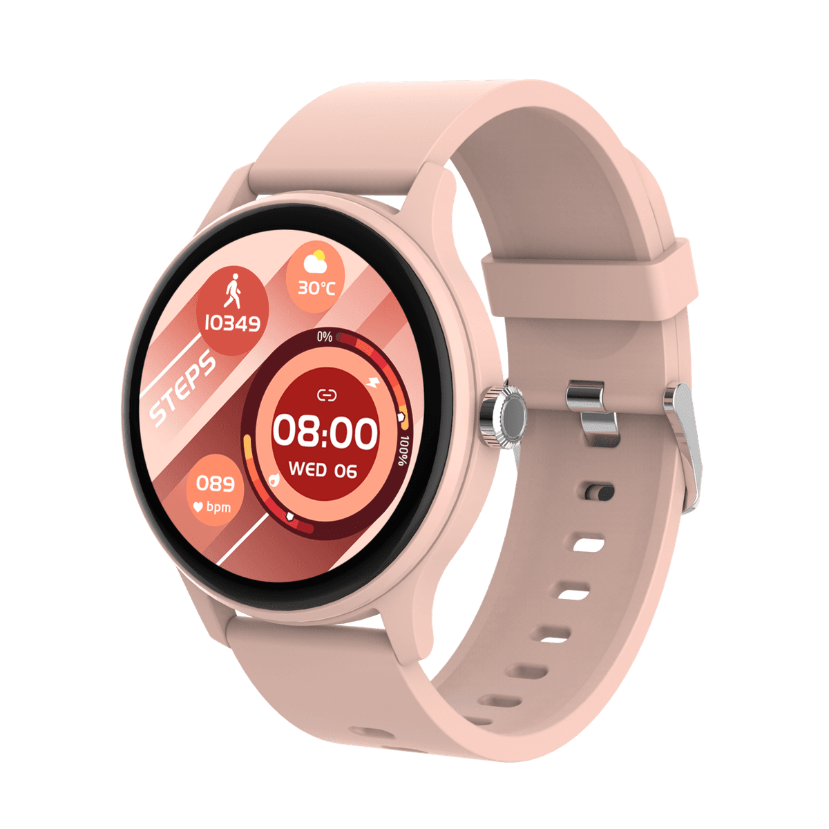 PEAQ PSW 100-PK Smartwatch Roze — afbeelding 1