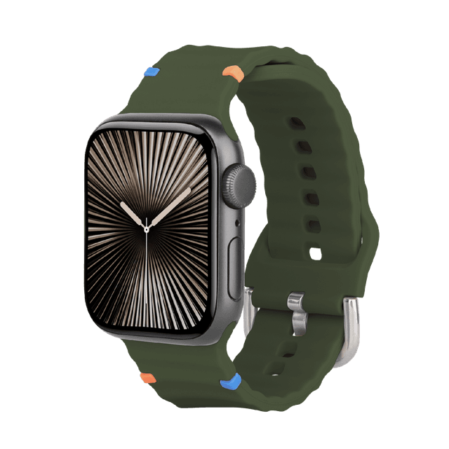 JUST IN CASE ActiveFlex Strap Apple Watch 44-49mm Horlogebandje Khaki
