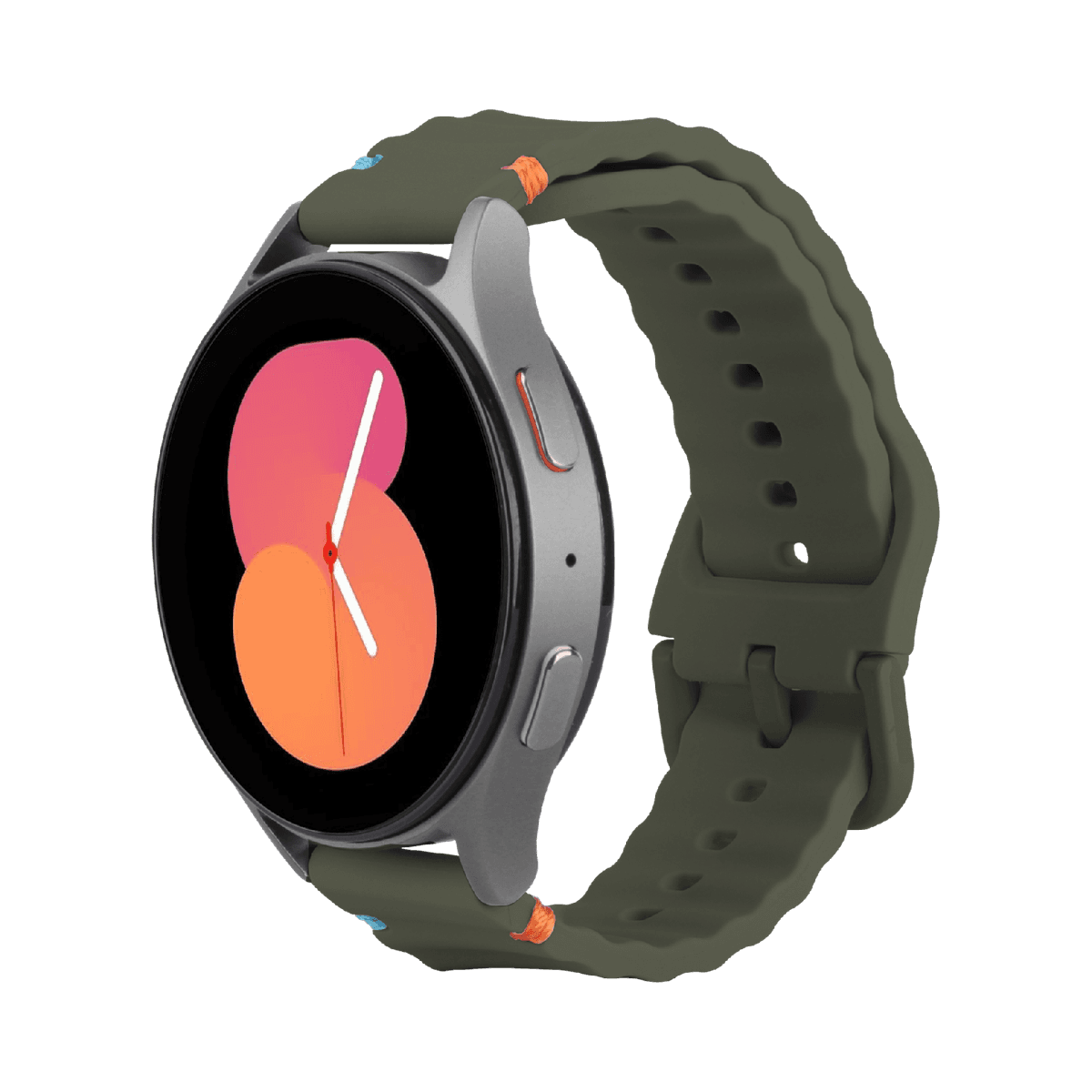 JUST IN CASE ActiveFlex Strap Samsung Galaxy Watch 20mm Horlogebandje Khaki — afbeelding 1