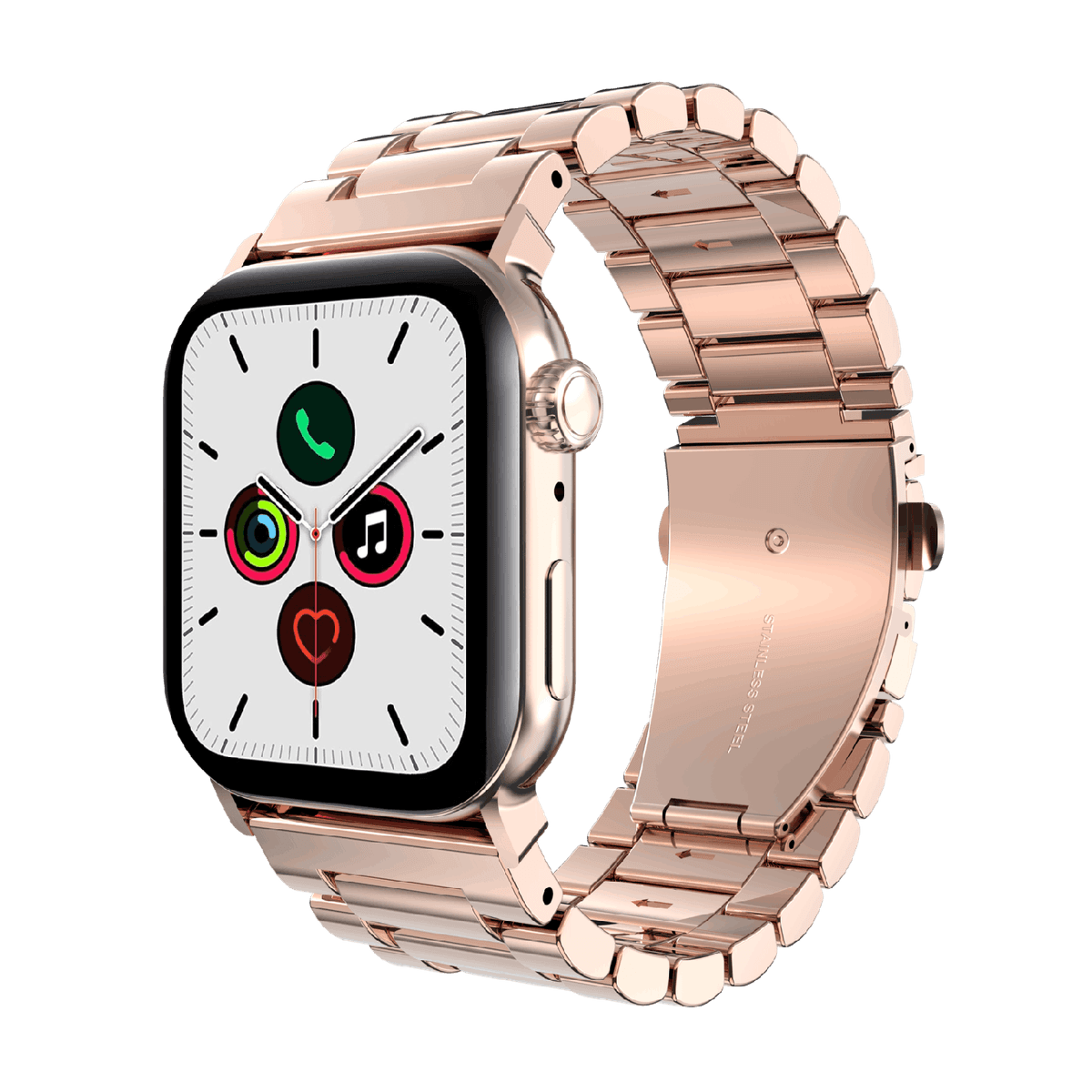 JUST IN CASE PrimeSteel Strap Apple Watch 40-42mm Horlogebandje Rose Goud — afbeelding 1