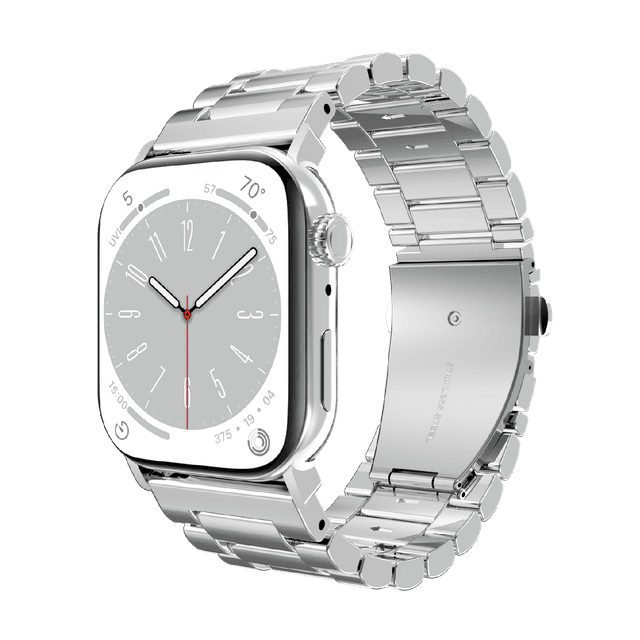 JUST IN CASE PrimeSteel Strap Apple Watch 44-49mm Horlogebandje Zilver