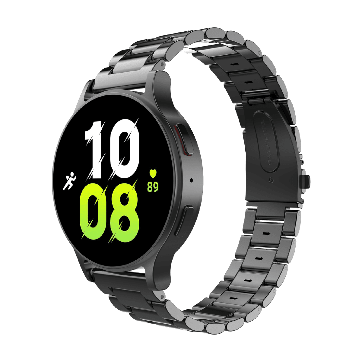 JUST IN CASE PrimeSteel Strap Samsung Galaxy Watch 20mm Horlogebandje Zwart — afbeelding 1