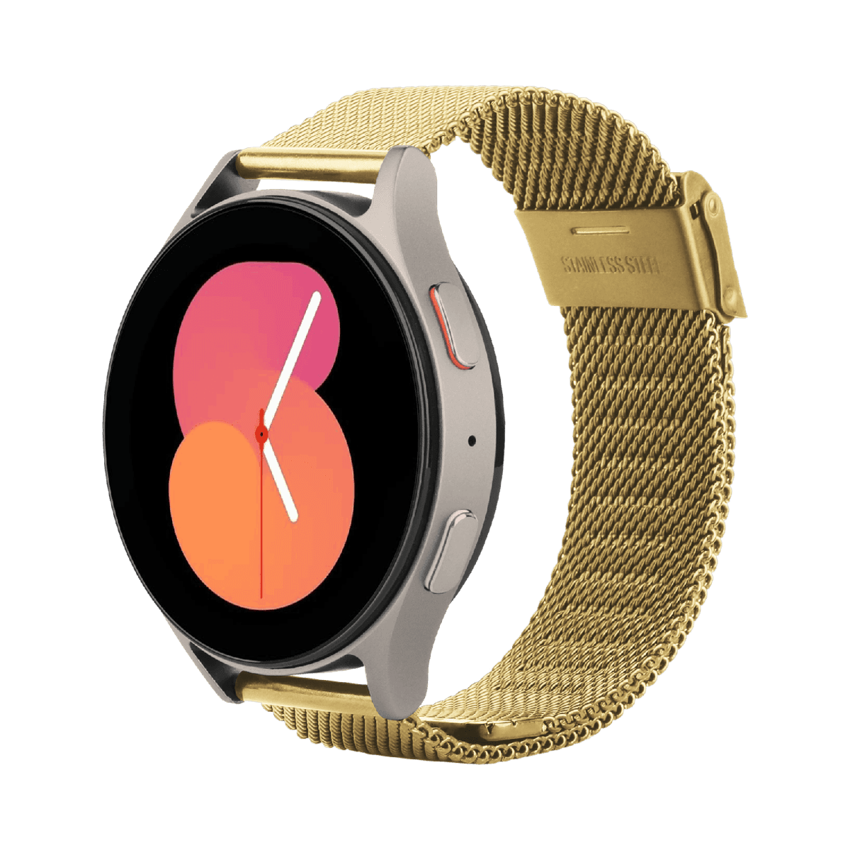 JUST IN CASE SilkSteel Strap Samsung Galaxy Watch 20mm Horlogebandje Goud — afbeelding 1