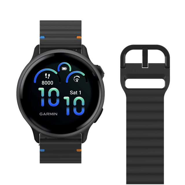 JUST IN CASE ActiveFlex Garmin Vivoactive 6 / Vivoactive 5 Horlogebandje Zwart
