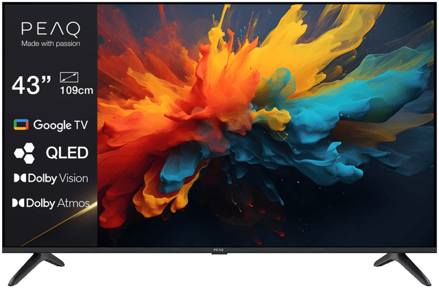 PEAQ PTV 43GQU-5025T - Ultra HD 4K - QLED-tv - 43 inch - 2025