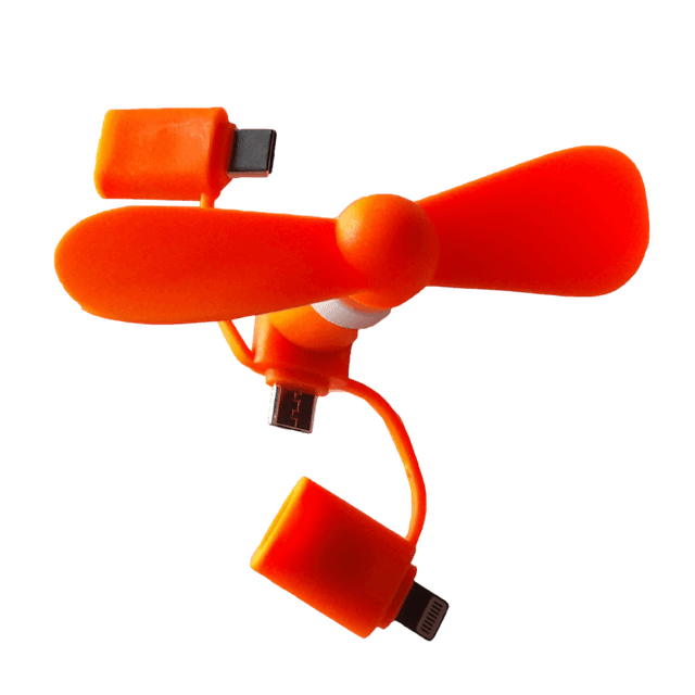 MYA MFORANGE 3-in-1 Mini USB-ventilator