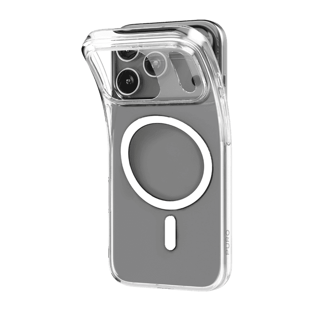 PURO Nude GRS MagSafe Telefoonhoesje voor Apple iPhone 17 Pro Transparent