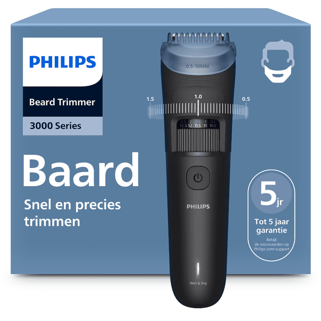 PHILIPS BT3660/15 Philips Series 3000 Baardtrimmer Diepzwart glans
