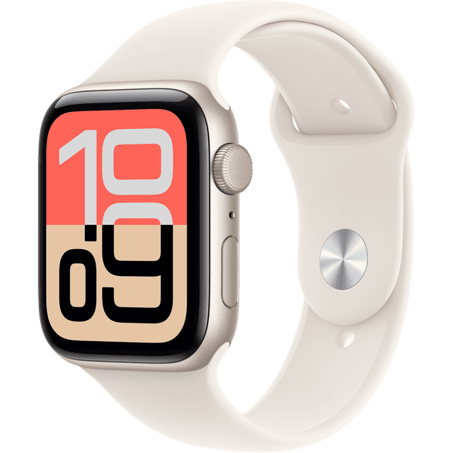 APPLE Watch SE 3 GPS - 44mm Starlight Aluminium Case - Starlight Sport Band - S/M Smartwatch Starlight