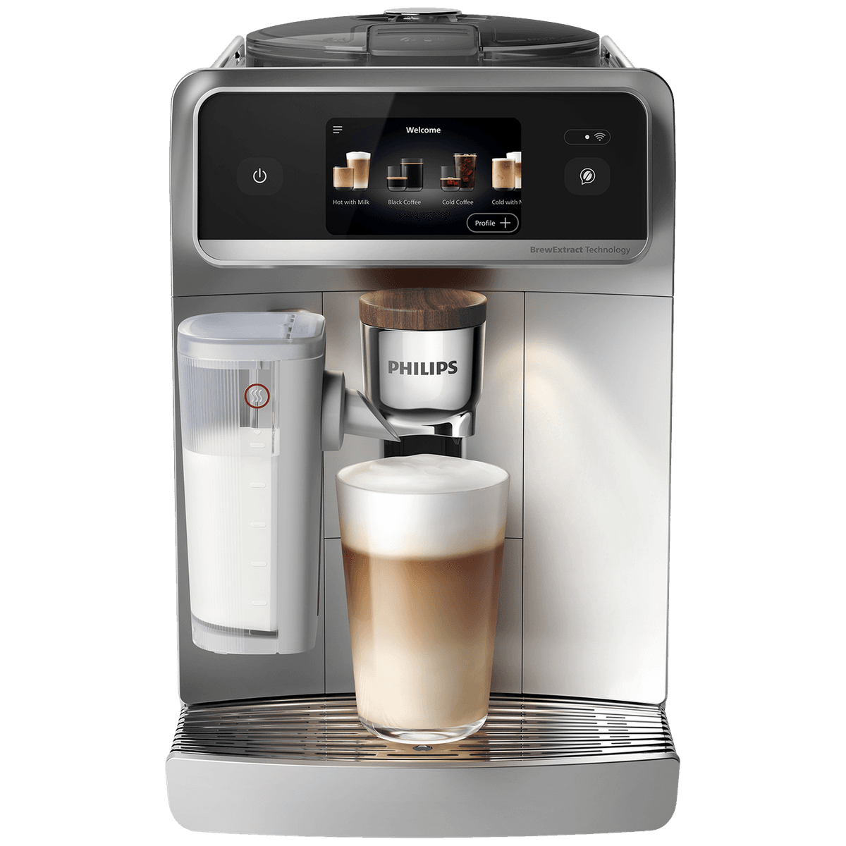 PHILIPS Café Aromis 8000-serie - Volautomatische espressomachine - Maximaal aantal kopjes: 8 - Extern melkreservoir - Zilver — afbeelding 1