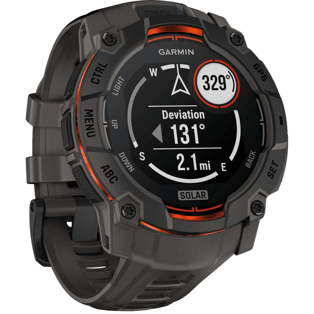 GARMIN Instinct 3 50mm Solar Smartwatch Donkergrijs