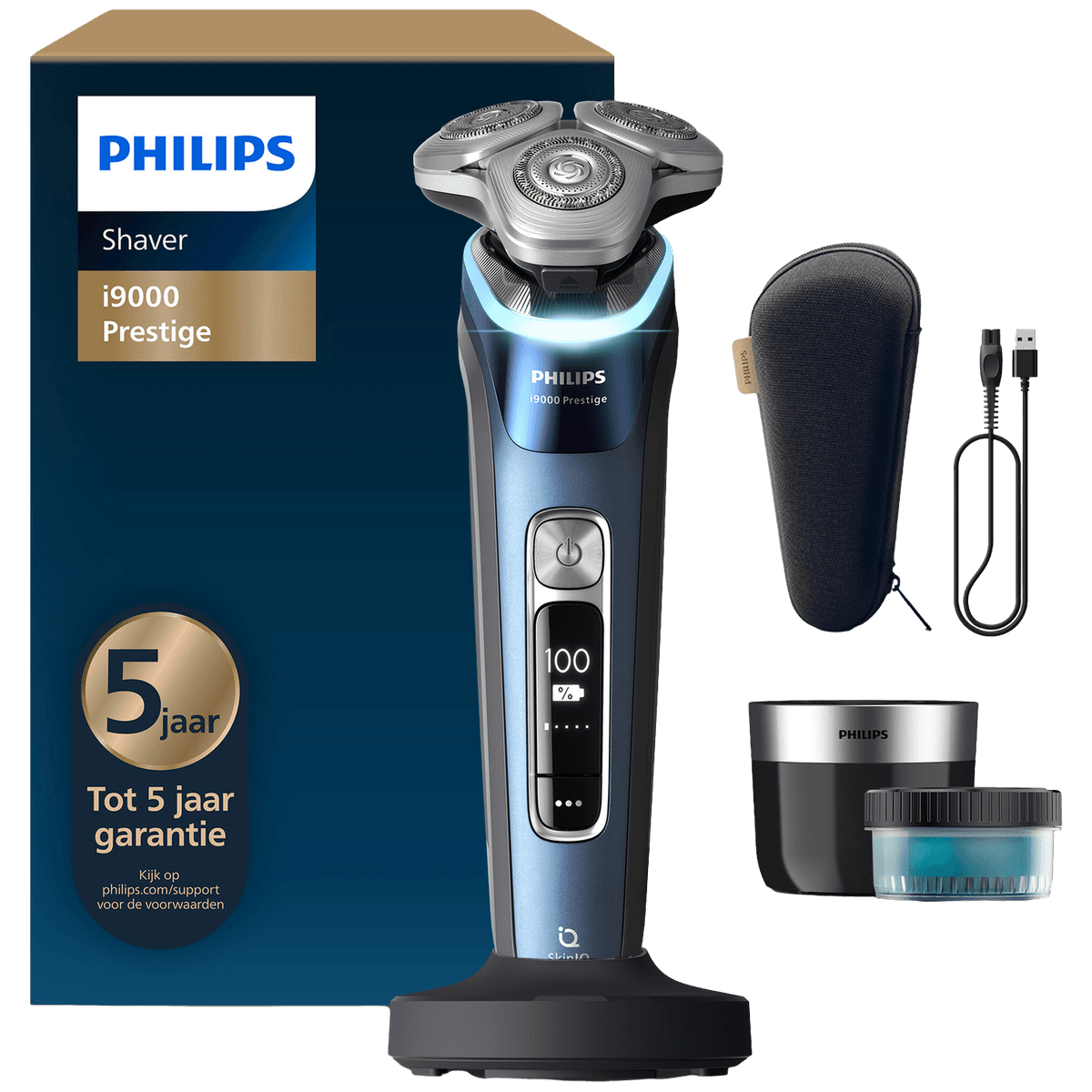 PHILIPS Shaver i9000 Prestige Wet&Dry XP9201/30 Scheerapparaat Blauw — afbeelding 1