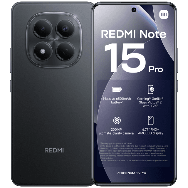 XIAOMI Redmi Note 15 Pro 8GB/256GB Zwart - 256 GB Zwart