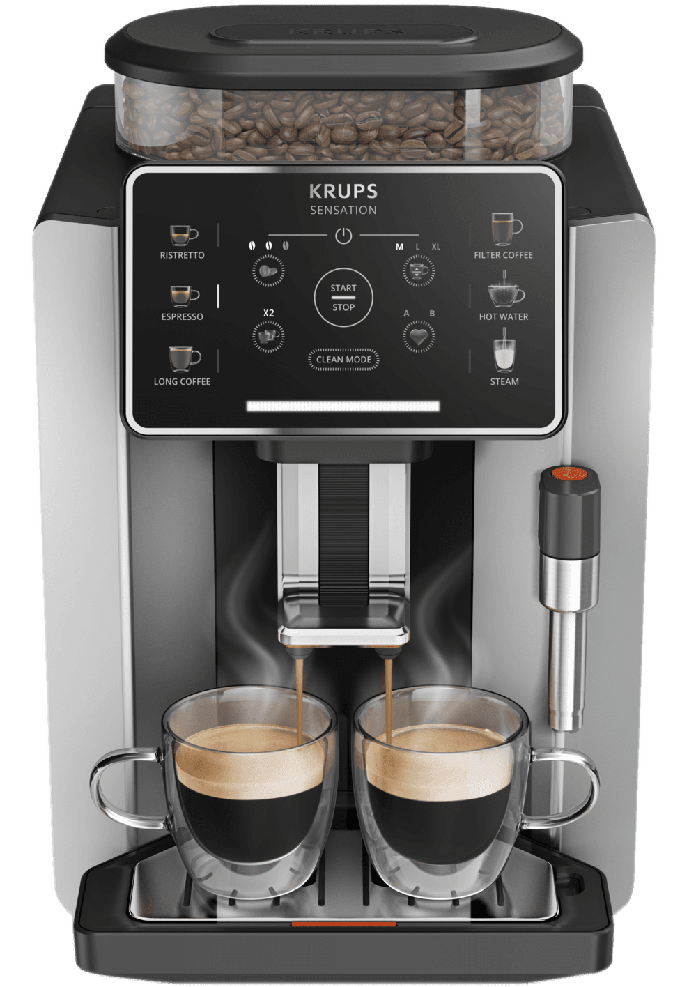 KRUPS EA910E Sensation C90 - Volautomatische espressomachine - Zilver — afbeelding 1