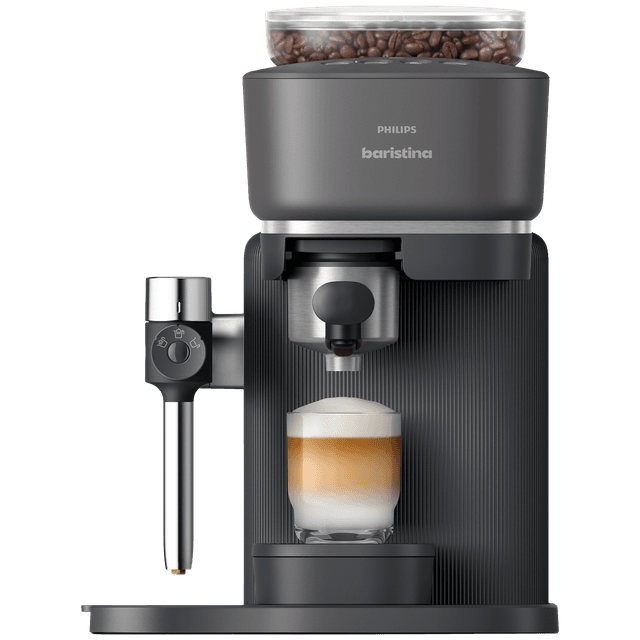 PHILIPS Baristina Latte - BAR400/60 - Semi-Automatische Espressomachine - Pistonmachine - Cappuccino - Automatische Melkopschuimer - Zwart - Pistonmachine - Zwart