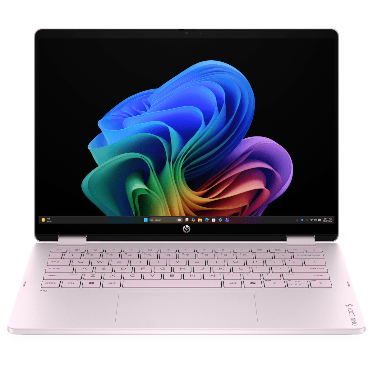 HP OmniBook 5 Flip 14-fp0853nd - 14 inch - 2K - Intel Core 5 120U - 16 GB - 512 GB - Arc™ Onboard Graphics - QWERTY - Pink — afbeelding 1