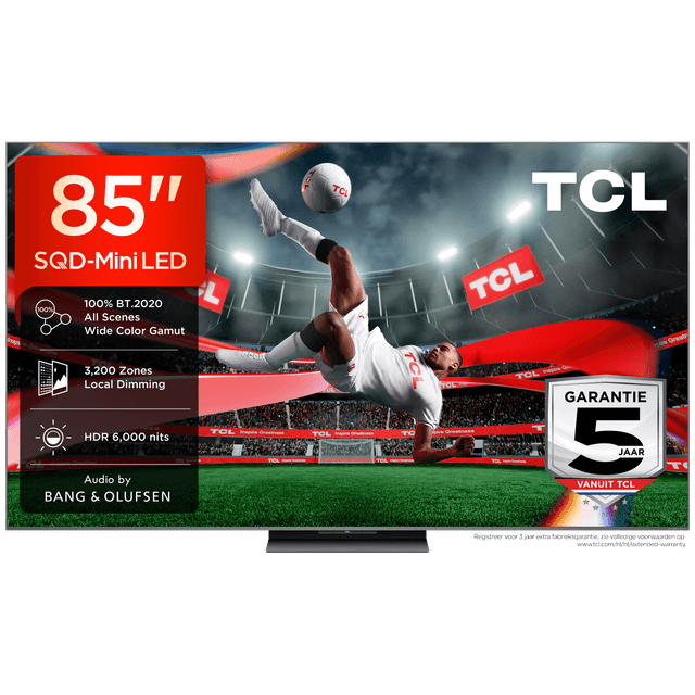 TCL 85C8L SQD-Mini-led - Ultra HD 4K - Mini-led-tv - 85 inch - 2026