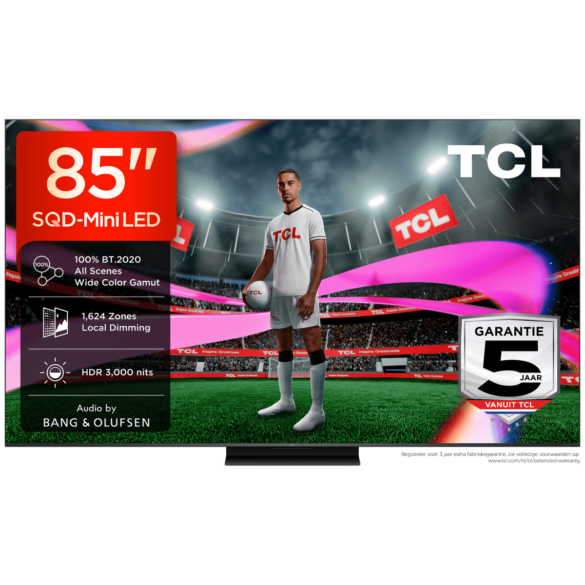 TCL 85C7L SQD - Ultra HD 4K - Mini-led-tv - 85 inch - 2026 — afbeelding 1