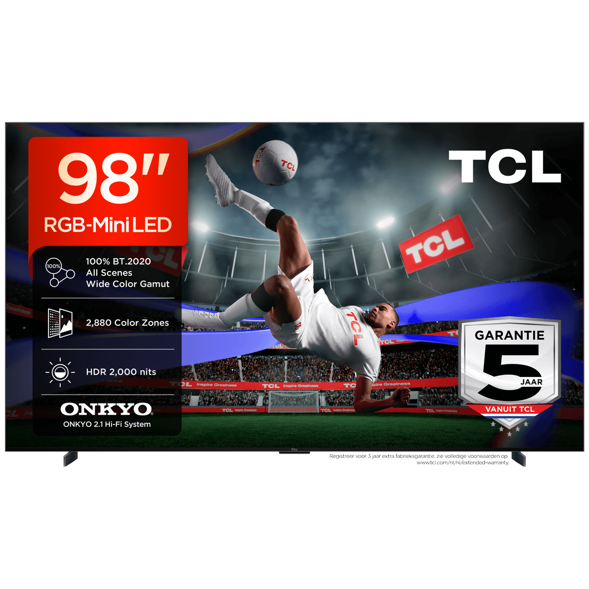 TCL 98RM7L RGB-Mini-led - Ultra HD 4K - Mini-led-tv - 98 inch - 2026 — afbeelding 1