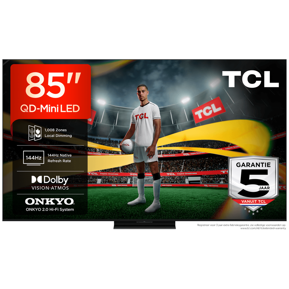 TCL 85A400U QD-Mini-led - Ultra HD 4K - Mini-led-tv - 85 inch - 2026 — afbeelding 1
