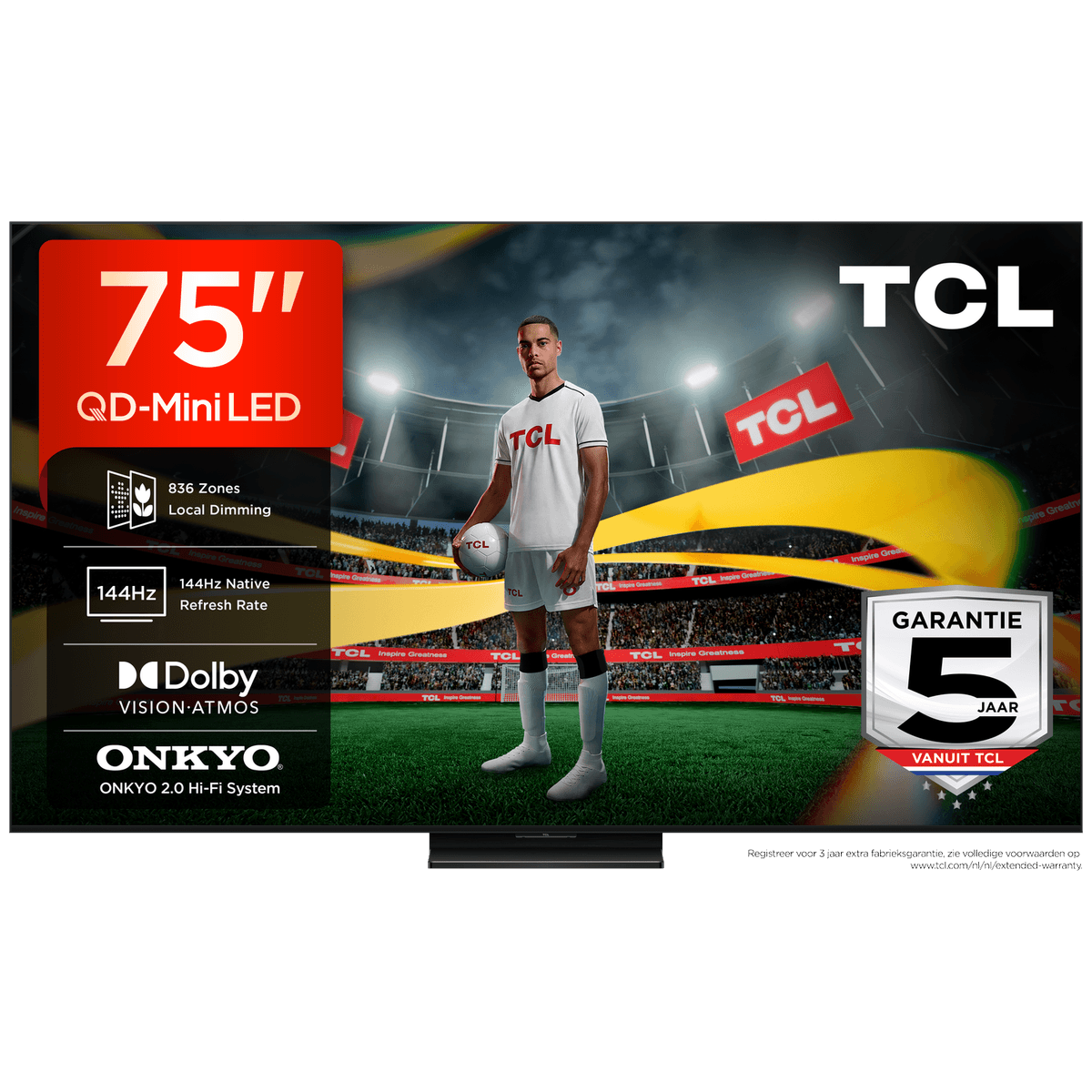 TCL 75A400U QD-Mini-led - Ultra HD 4K - Mini-led-tv - 75 inch - 2026 — afbeelding 1