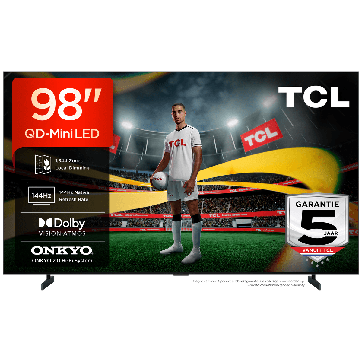 TCL 98A400U QD - Ultra HD 4K - Mini-led-tv - 98 inch - 2026 — afbeelding 1