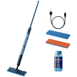 PHILIPS OneUp XV5113/01 Elektrische dweil Blauw Inclusief 2 dweildoeken
