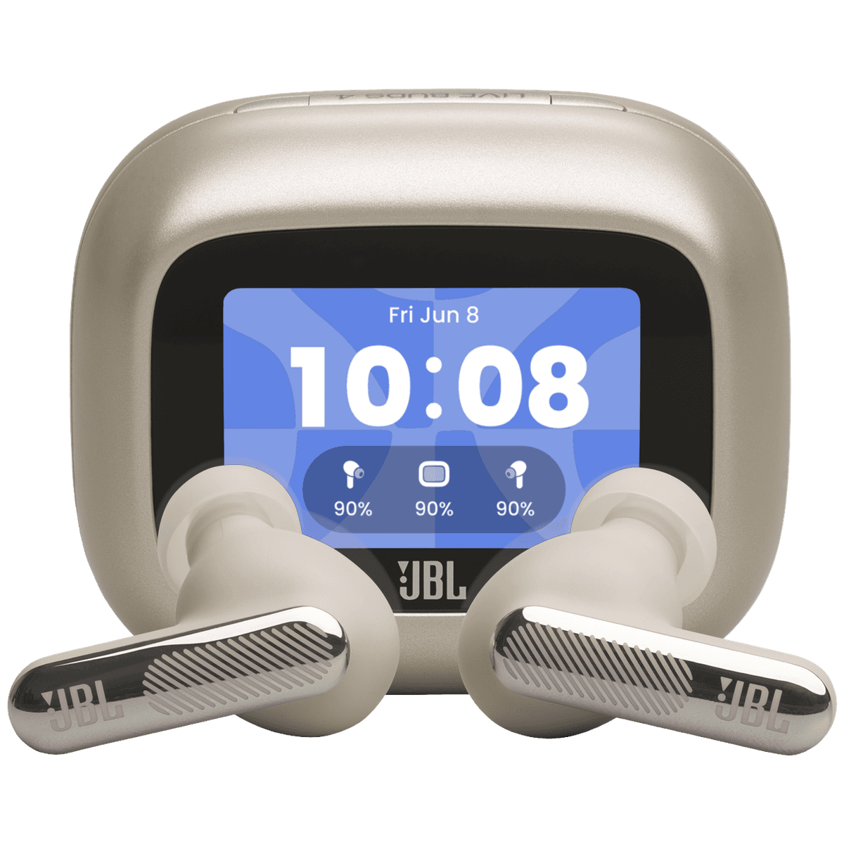 JBL Live Beam 4 Draadloze oordopjes met Noise Cancelling en Smart Case (2026) Champagne — afbeelding 1