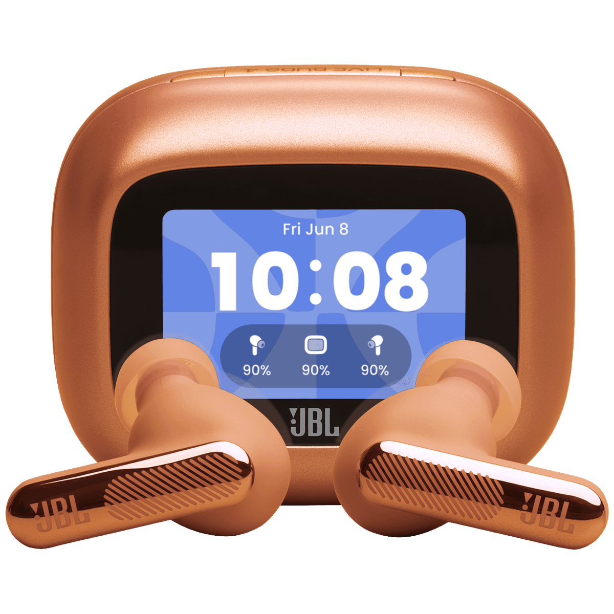JBL Live Beam 4 Draadloze oordopjes met Noise Cancelling en Smart Case (2026) Oranje — afbeelding 1
