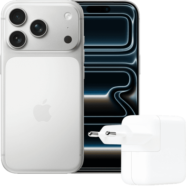 Apple Iphone 17 Pro - 5g 256 Gb Silver + 30 W Usb-c Adapter Smarthone Bundel