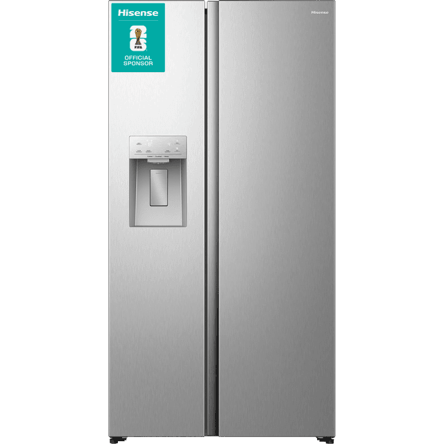 HISENSE RS5P528STIE - Amerikaanse koelkast - breedte 91.1 cm - hoogte 178.6 cm - inhoud 528 l - NoFrost Koel-vriescombinatie RVS Look