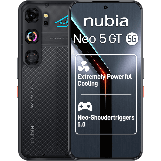 ZTE Nubia Neo 5 GT 5G 12GB - 256 GB Zwart
