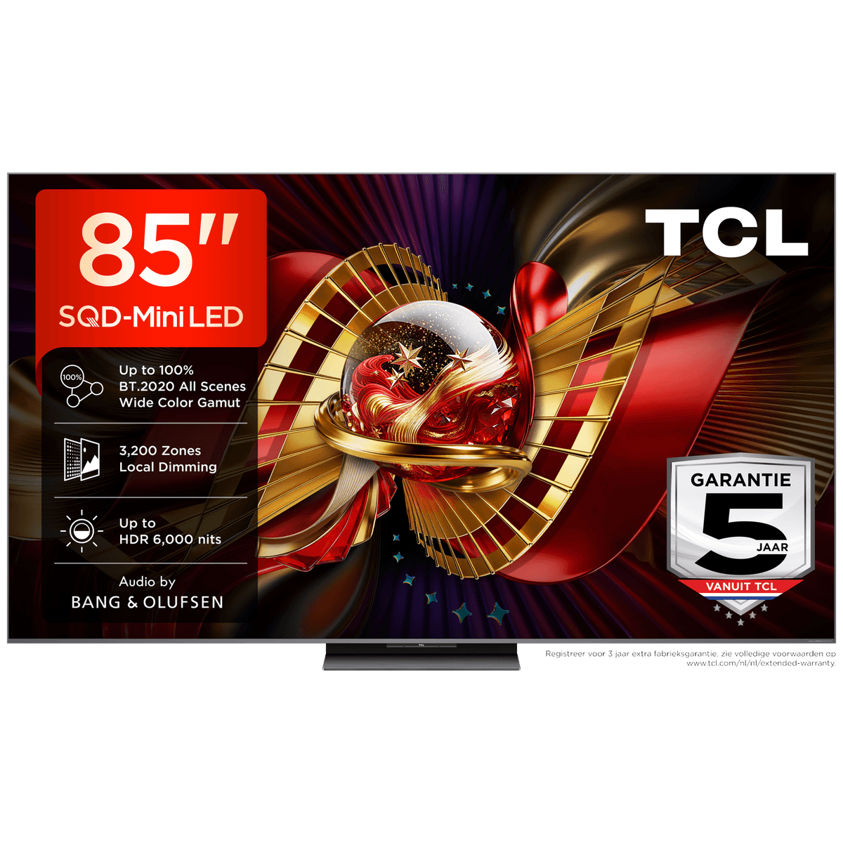 TCL 85C8L SQD-Mini-led - Ultra HD 4K - Mini-led-tv - 85 inch - 2026 — afbeelding 1
