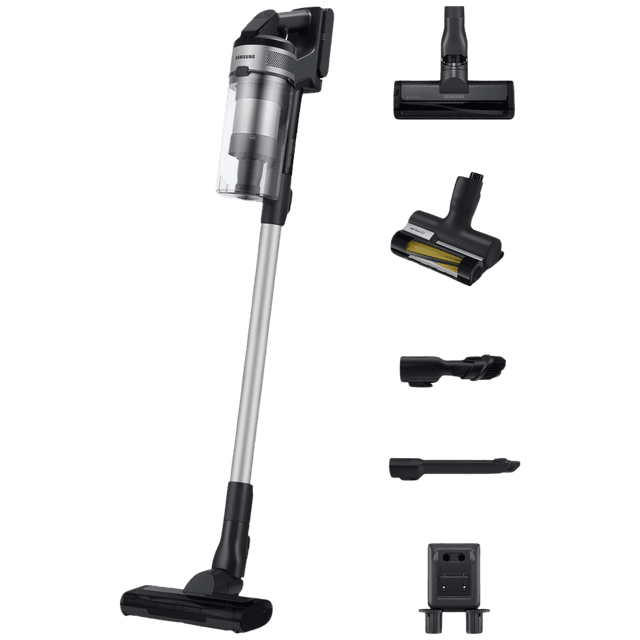 SAMSUNG Jet 65 PET - Steelstofzuiger incl. kruimelzuiger - Accuduur 40 - Teal Silver