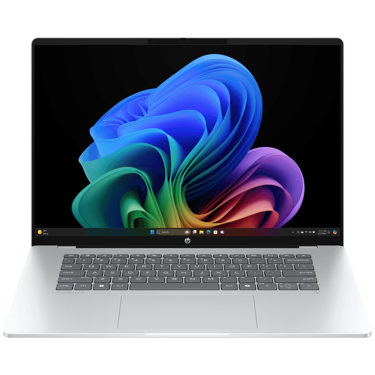 HP OmniBook 5 NG AI 16-bf1801ndx - 16 inch - 2K - Qualcomm Snapdragon X2 Plus X2P-42-100 - 32 GB - 512 GB - Adreno™ Onboard Graphics - QWERTY — afbeelding 1