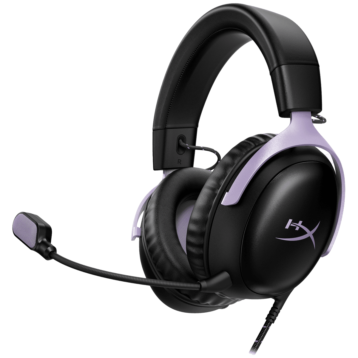 HYPERX Cloud III Wired (PC/PS5/Xbox Series X|S/Xbox One/Nintendo Switch/Mac/Mobile) Over-ear Gamingheadset Black/Lavender — afbeelding 1