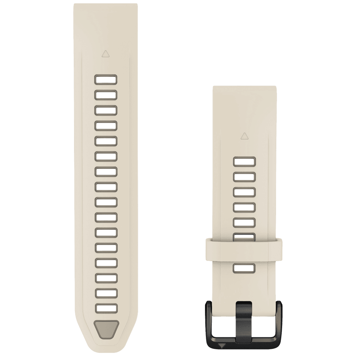 GARMIN Siliconen polsband 20MM Quickfit met zwarte gesp Horlogebandje Crème/grijs — afbeelding 1