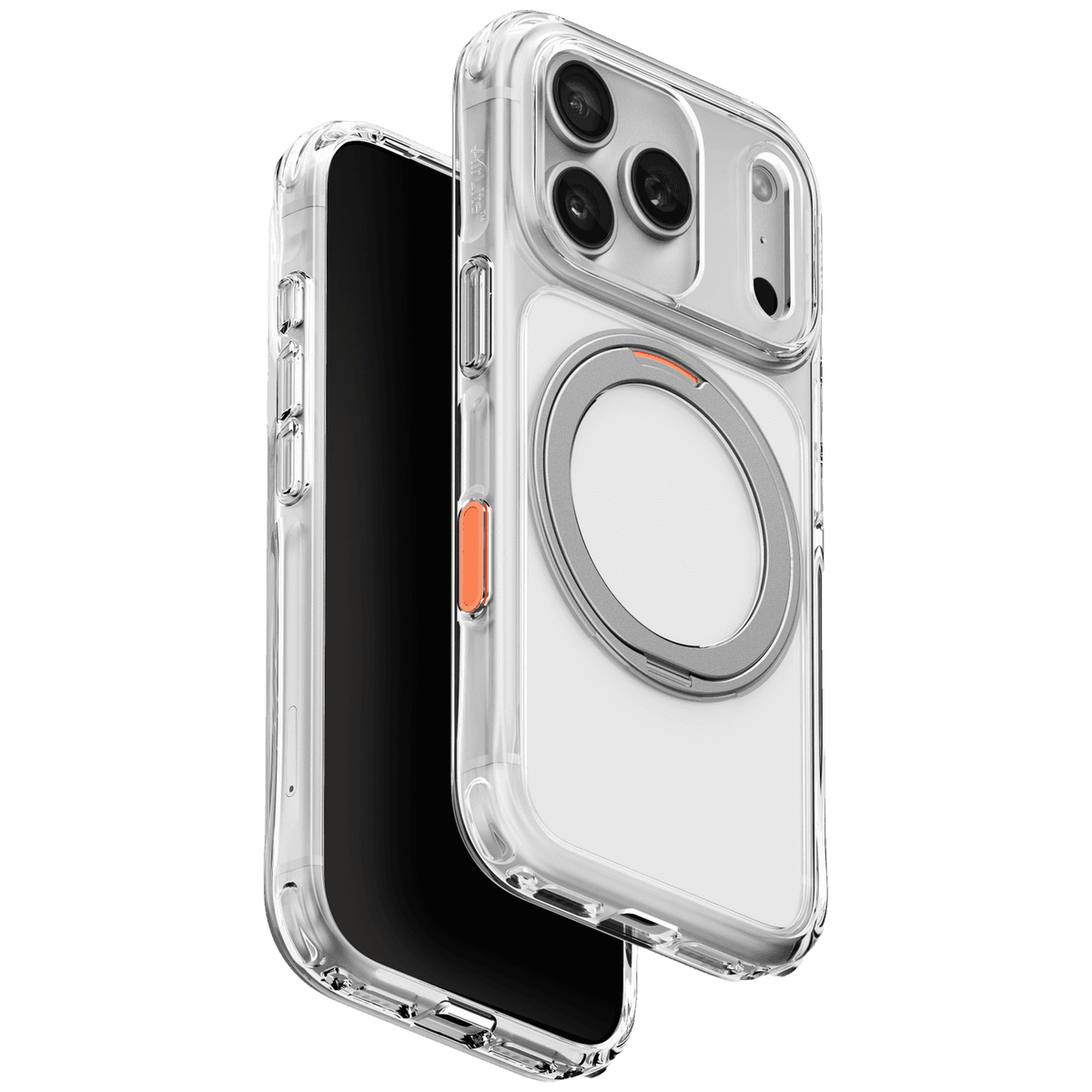 UNIQ SWIVIX with 360 rotating kickstand Telefoonhoesje voor Apple iPhone 18 Pro Transparant — afbeelding 1
