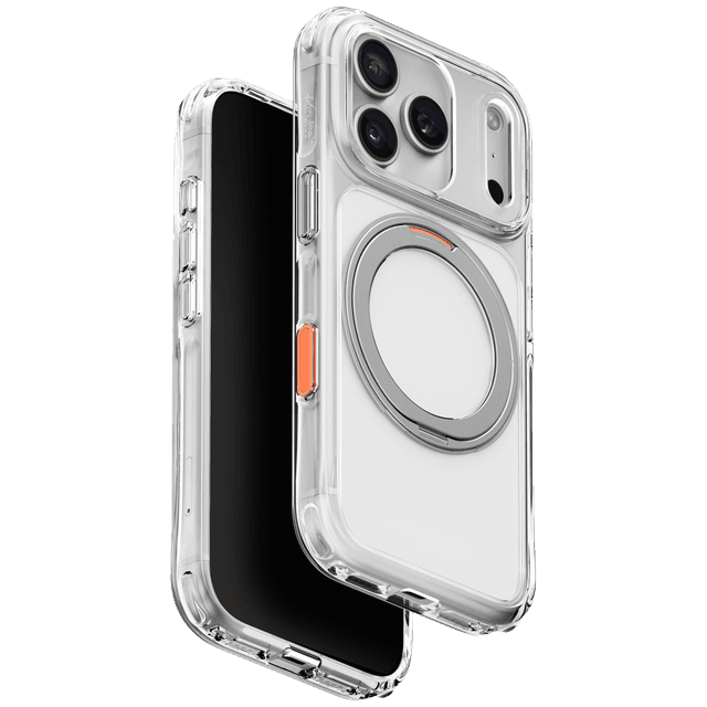 UNIQ SWIVIX with 360 rotating kickstand Telefoonhoesje voor Apple iPhone 18 Pro Transparant