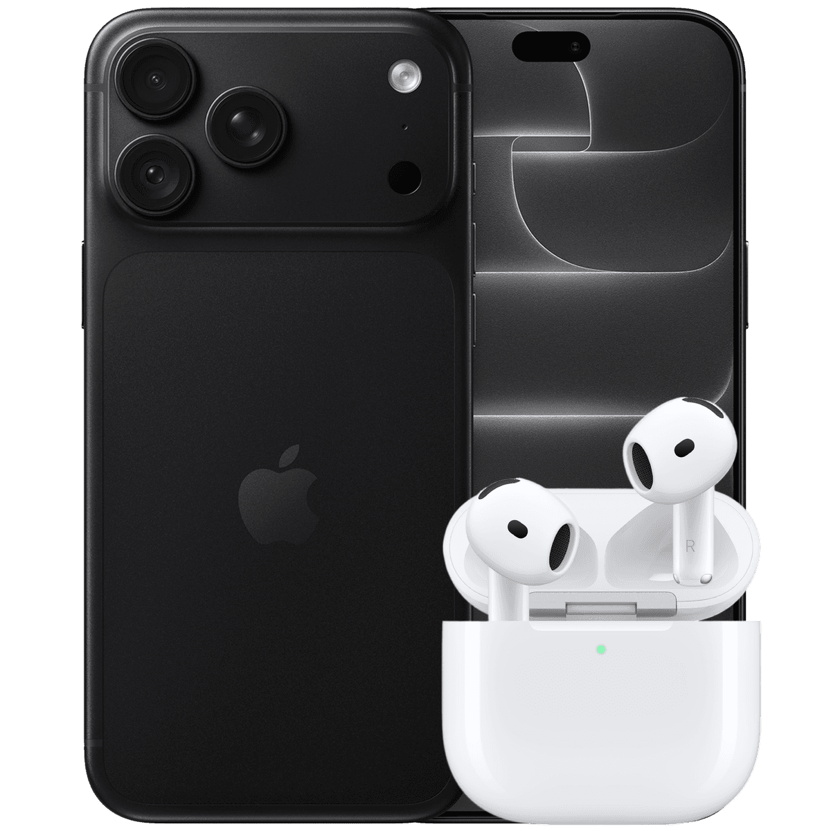 Apple Iphone 18 Pro Max - 256 Gb Black + Airpods 5 Draadloos Oplaadcase In-ear Draadloze Oordopjes Met Noise-cancelling Smartphone Bundle — afbeelding 1