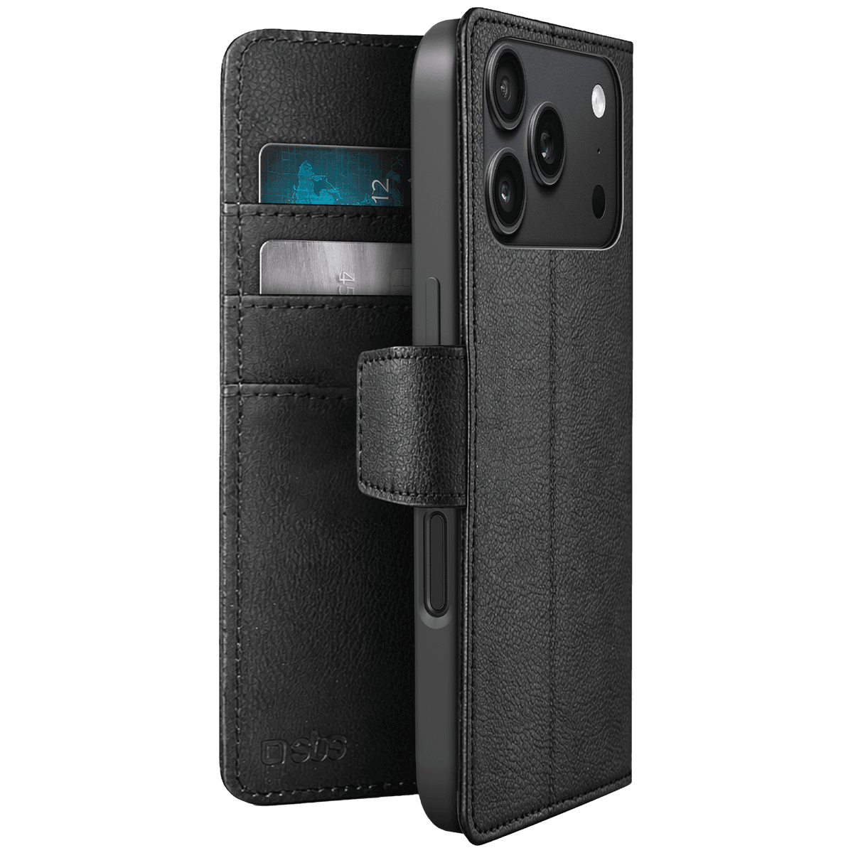 SBS Wallet Classic Telefoonhoesje voor Apple iPhone 18 Pro Zwart — afbeelding 1