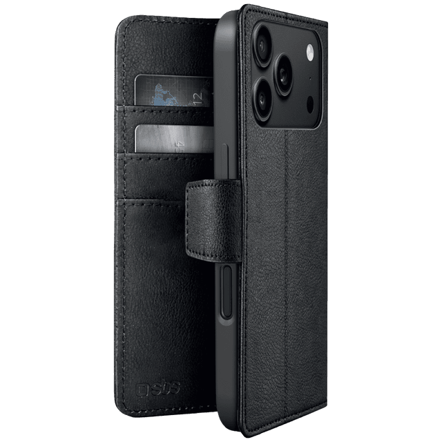 SBS Wallet Classic Mag Telefoonhoesje voor Apple iPhone 18 Pro Zwart
