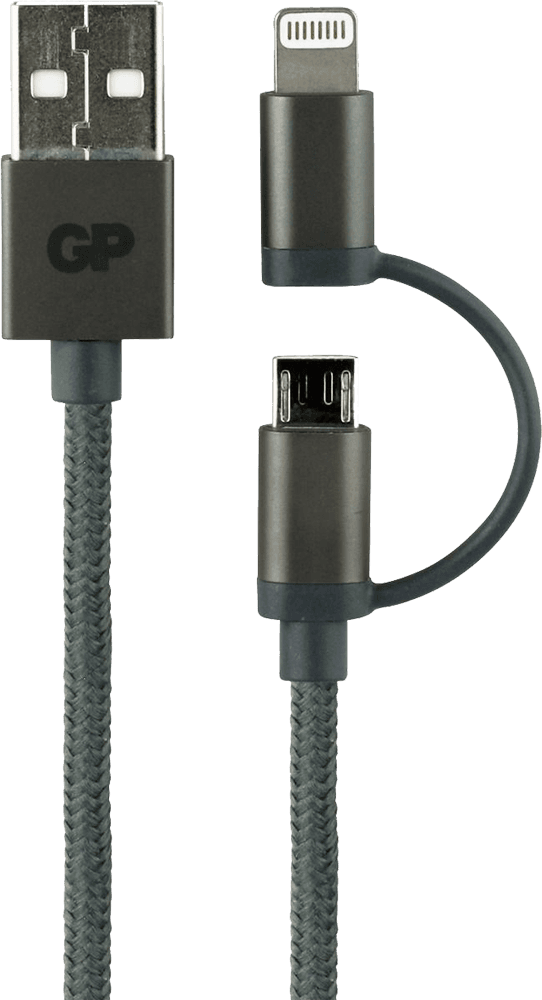 GP Twee-in-één-kabel micro-USB + Lightning — afbeelding 1