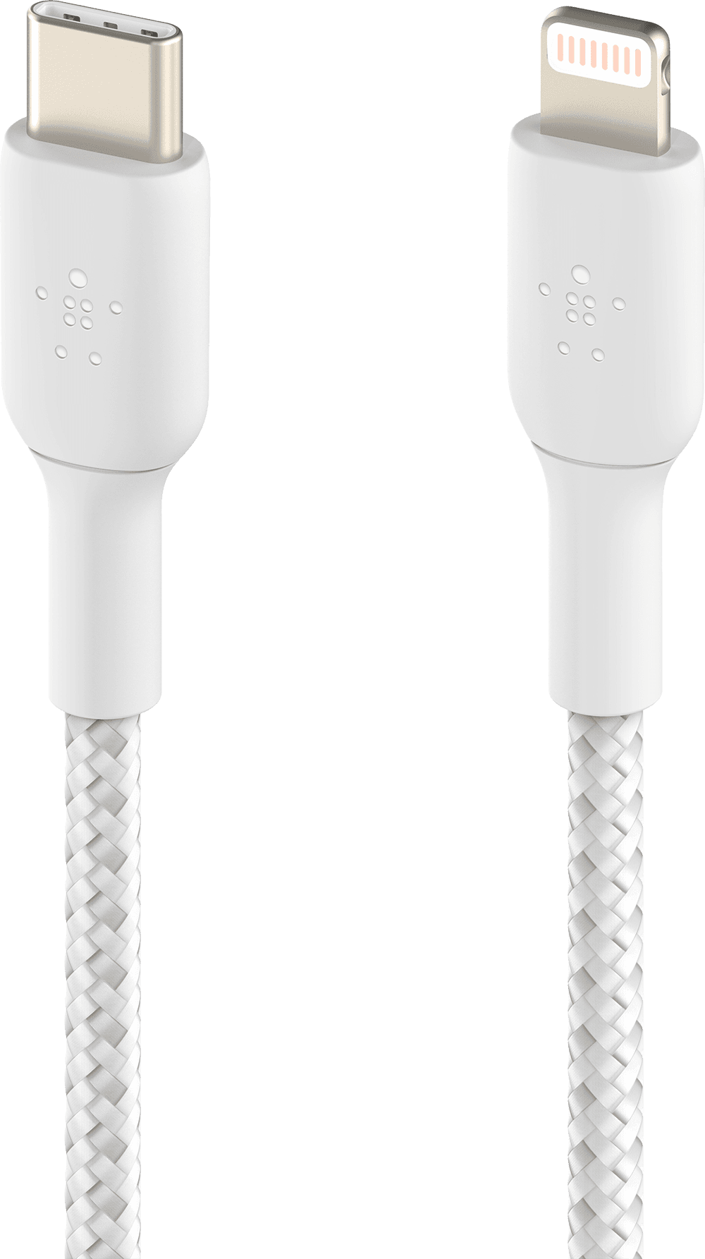 BELKIN USB‑C naar Lightning Oplaadkabel – gevlochten (incl. 1m USB‑C naar Lightning kabel, 1m, Wit) — afbeelding 1