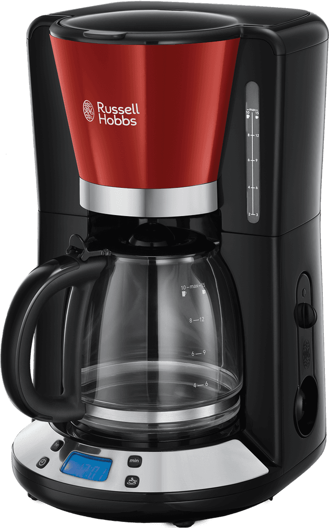 RUSSELL HOBBS 24031-56 Colours Plus+ - Koffiezetapparaat met Glazen kan - Rood
