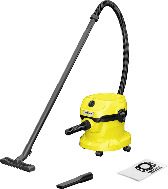 KARCHER WD 2 Plus V-12/4/18 - Stofzuiger met zak - Met Zakloze technologie - Geel