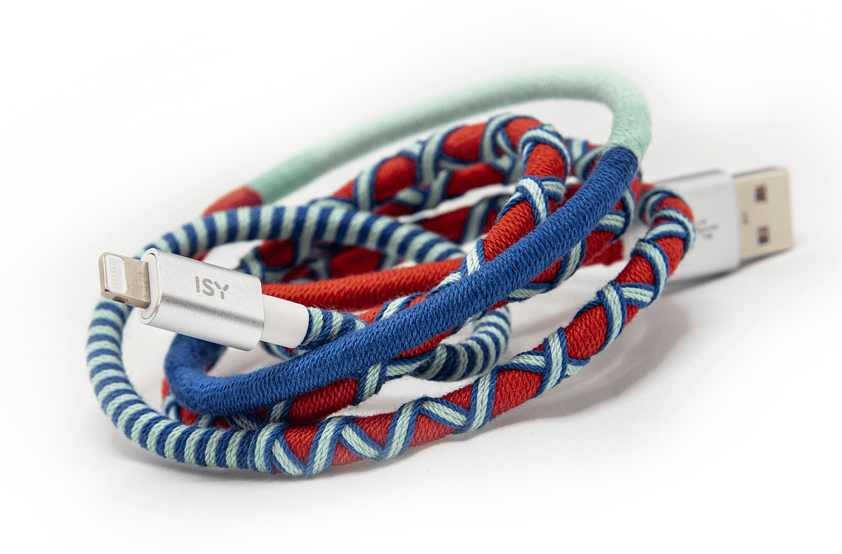 ISY IUC-4100-RB-L Lightning-kabel 1 m Rood-Blauw — afbeelding 1