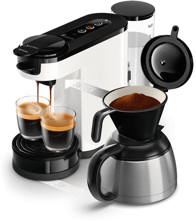PHILIPS Sch HD6592/04 - Koffiepadmachine - Pad- of capsulesysteem - 1 l - Wit