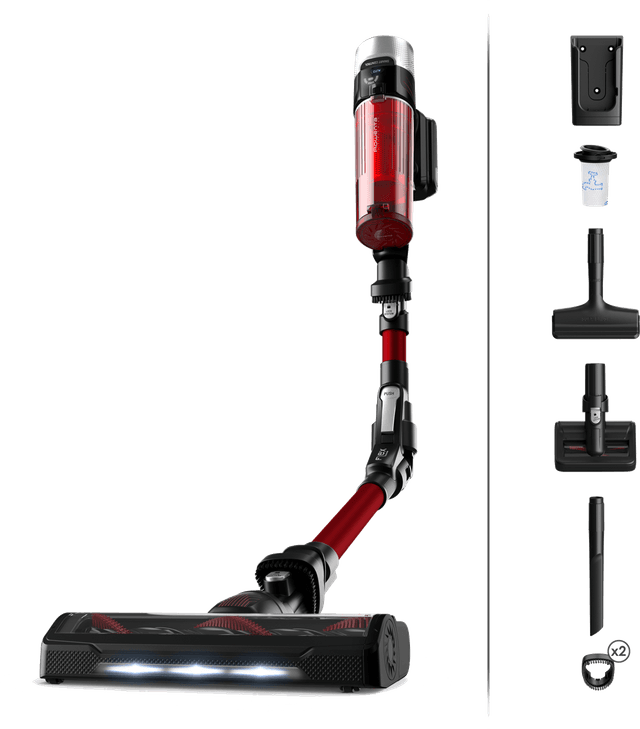 ROWENTA RH2079 X-Force Flex 9.60 - Steelstofzuiger incl. kruimelzuiger - Accuduur 45 min - Zwart & rood