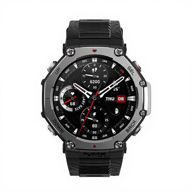 Amazfit T-Rex 3 3,81 cm (1,5") AMOLED 48,5 mm digitaal 480 x 480 pixels aanraakscherm zwart wifi en GPS